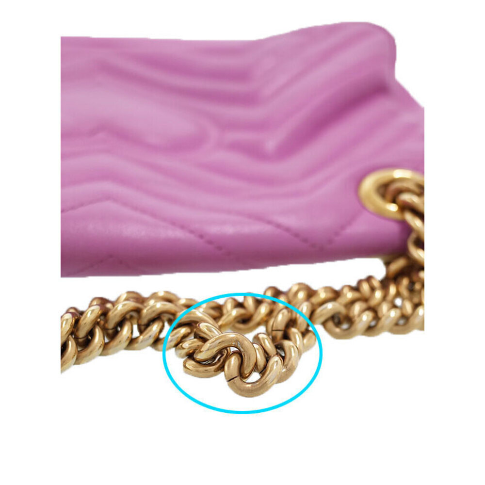 GUCCI GG Marmont Quilted Shoulder Bag Chain - Picture 8 of 9